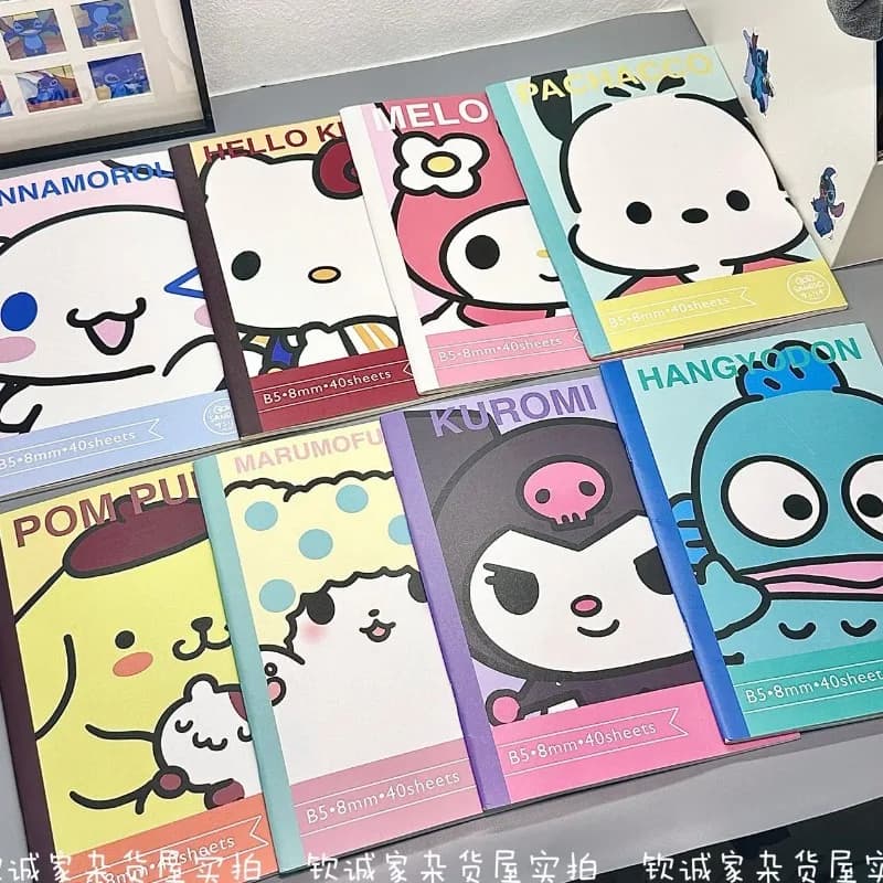 Taccuino Hello Kitty Taccuino di bell'aspetto con stampa di cartoni animati Taccuino B5 di moda Studente Hostel Delicato e pratico taccuino di esportazione