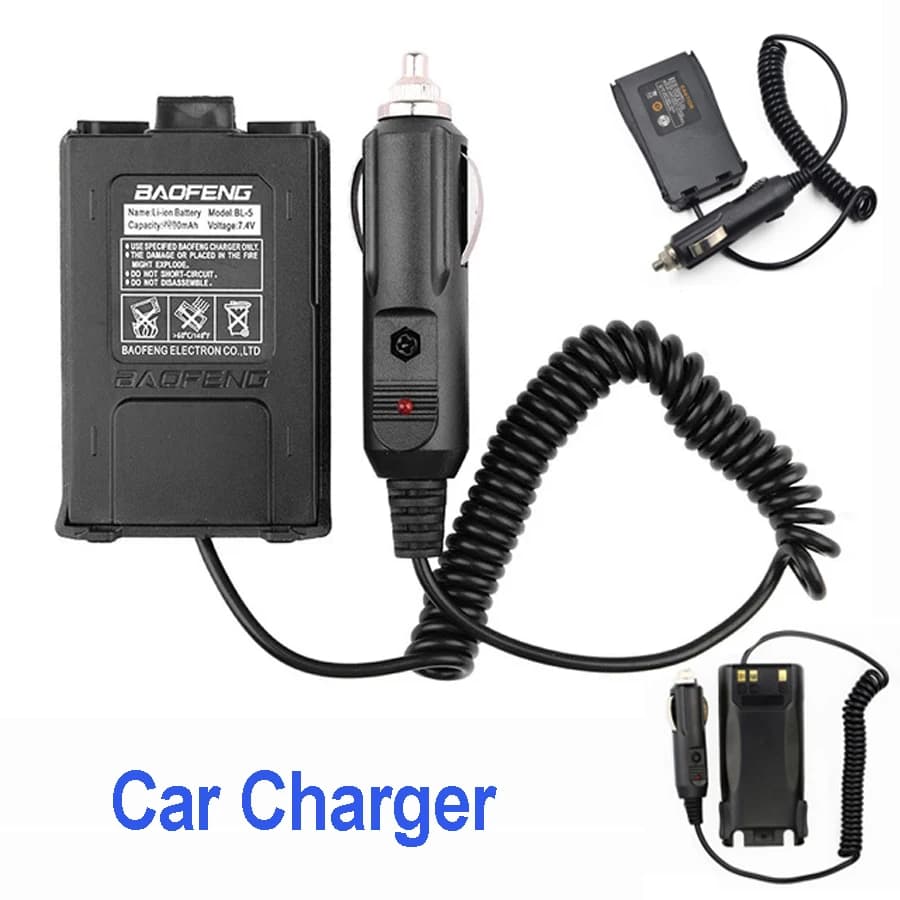 BAOFENG Battery Eliminator Charger For BaoFeng UV 5R 5RE BF-888S UV-82 Refill cable UV-5R TYT TH-F8 CIGARETTE LIGHTER