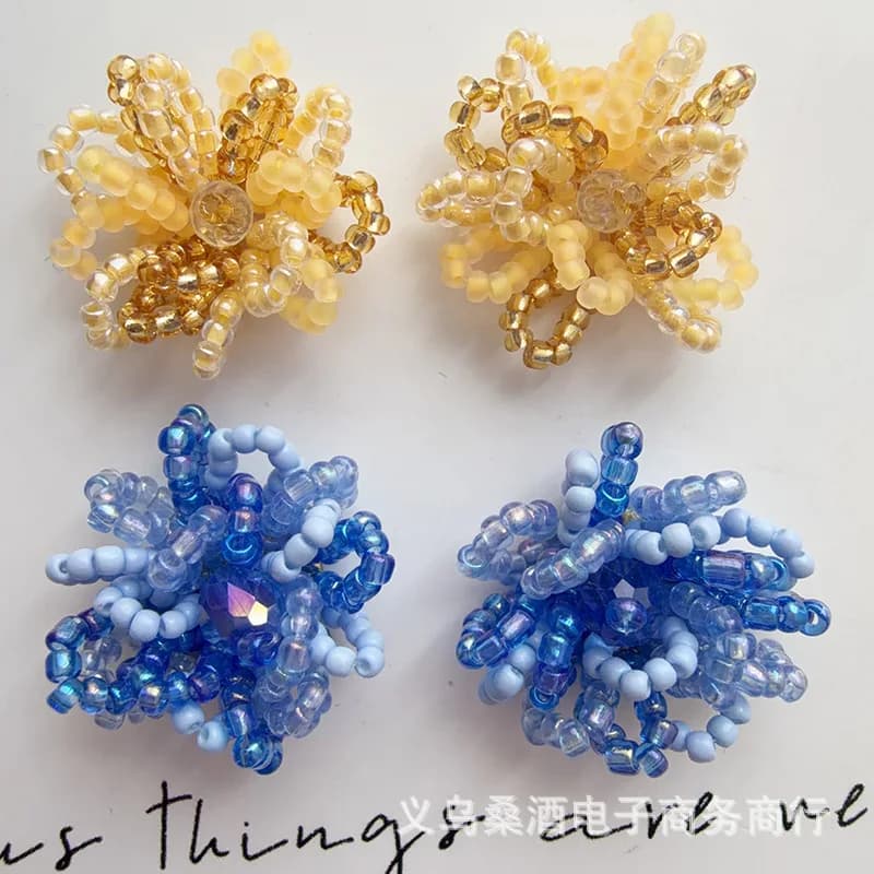 Handmade Beaded Flower Cluster for Clogs DIY Shoe Sock Decoration Clothing Embellishment for Beaded Buckle Premium Quality