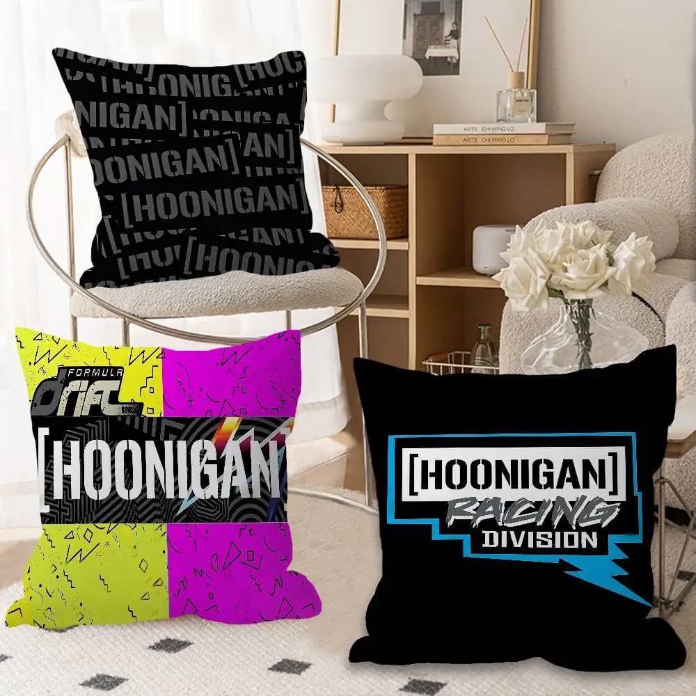 Hoonigan Driven By Passion - Federa per cuscino decorativa con motivo Toon, regalo per camera da letto, casa, divano, sedia, decorazione per seduta