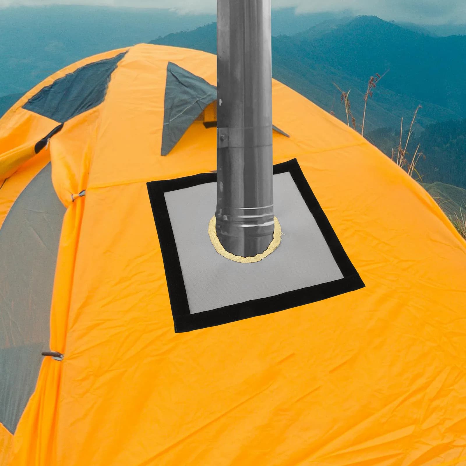 Camping Tent Fireproof Insulation Cloth Anti-Scald Chimney Protector Ring Stove Jack Heat-Resistant Flame-Retardant Fabric