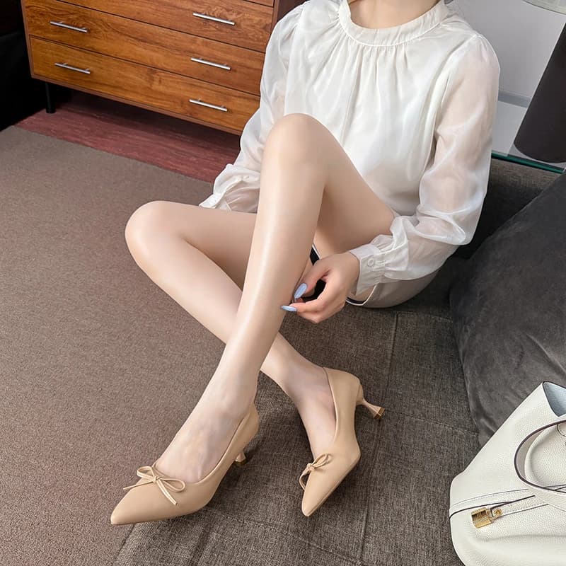 High-heeled Shoes - 2026 Soft-soled Versatile Elegant Pointed-toe Women's Single Shoes