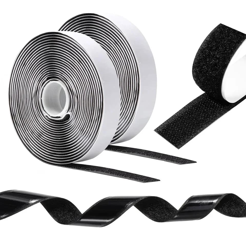 Nastro adesivo Velcros resistente da 3 metri | Nastro a strappo nero bifacciale con rimozione ad alta temperatura e senza residui, larghezza 20-50 mm