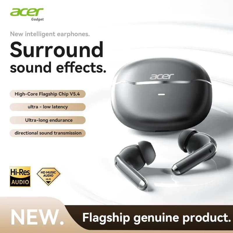 2026 New Acer OHR623 In-Ear TWS Earbuds, 1.5H Fast Charge 13mm Stereo for Commute Sports