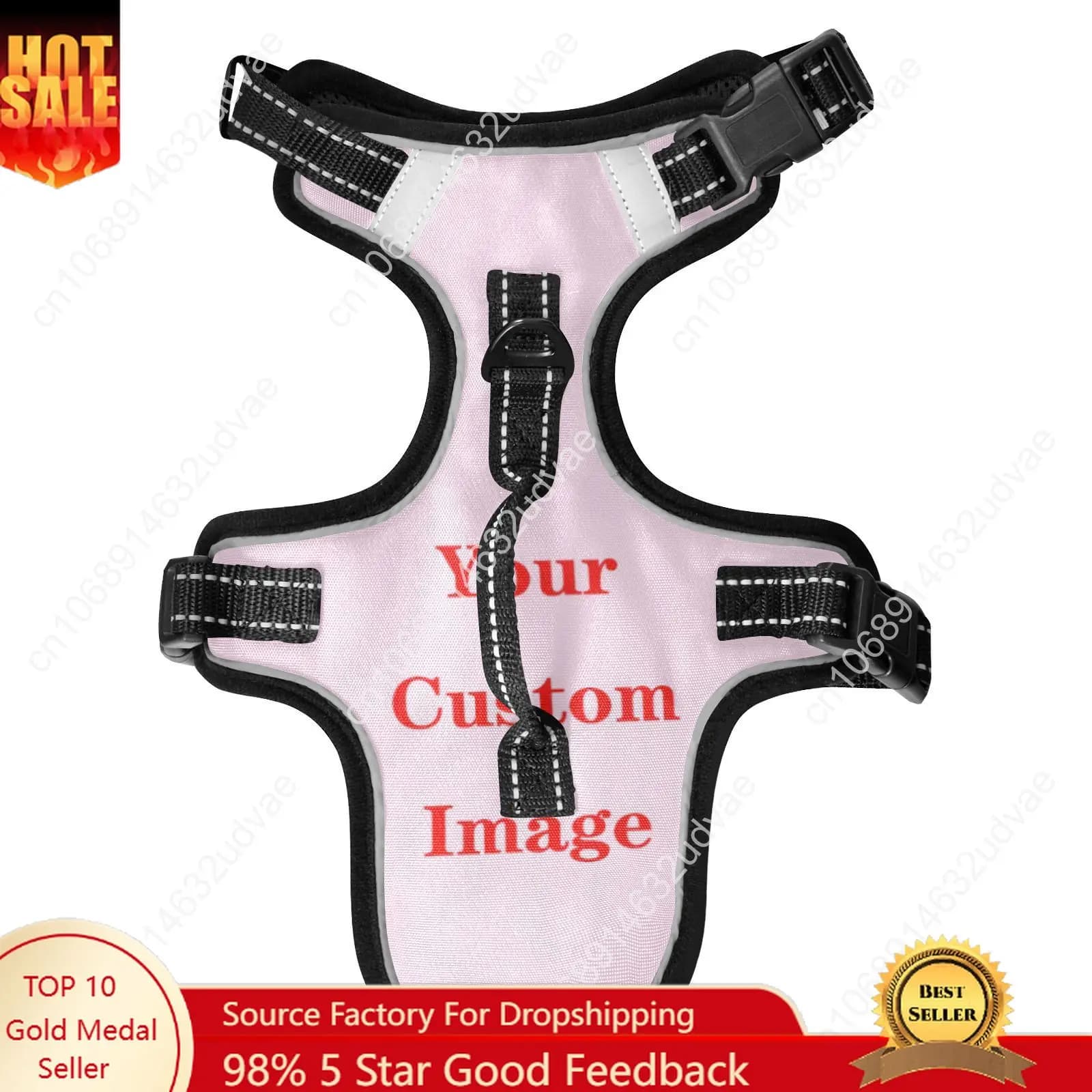Pettorina per cani in nylon frontale personalizzata, gilet senza tirare, imbracatura di sicurezza regolabile per cani, piccola, grande, corsa, addestramento, bulldog francese