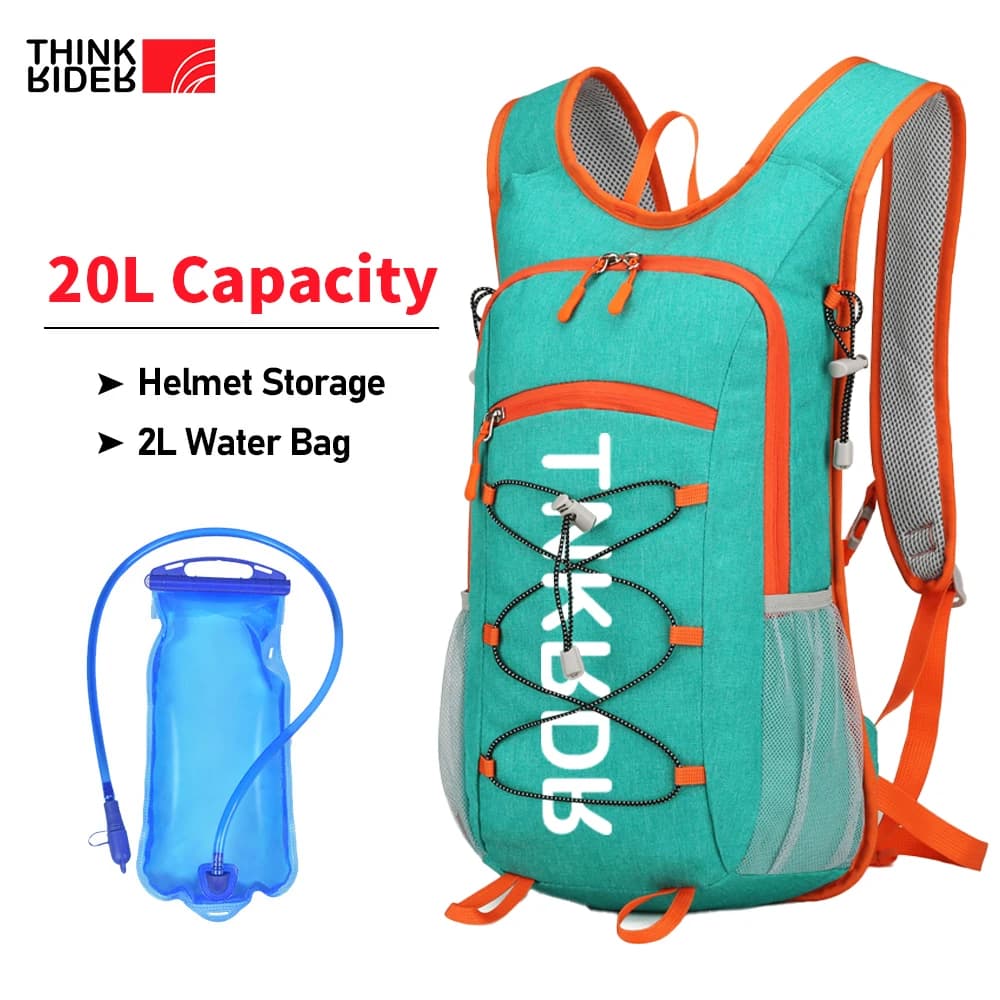 ThinkRider Borse per bici da bicicletta Borsa per acqua Borsa da ciclismo su strada impermeabile portatile da 20 litri Borsa per arrampicata sportiva all'aria aperta Zaino per idratazione