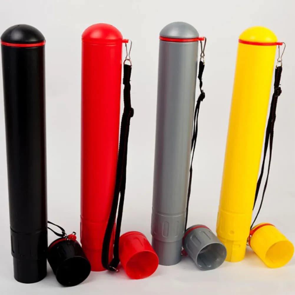 Contenitore telescopico in plastica per riporre disegni, poster, progetti, rotoli, leggero, resistente, con tracolla regolabile