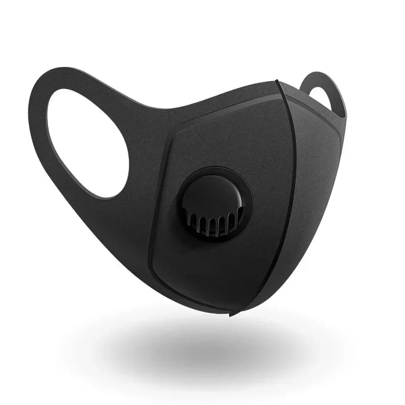 Reusable Black Mask Dust PM2.5 Breathable Filter Valve Viso Bocca Masks Lavabile Cover Anti Fog Haze Respirator Man Woman