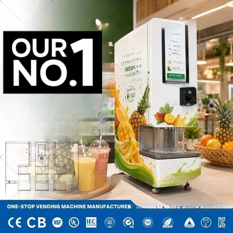Smart Customized Smoothie Vending Machine Commercial Fresh Juice Robot Automatic Beverage Blender Self Service Kiosk Best Seller