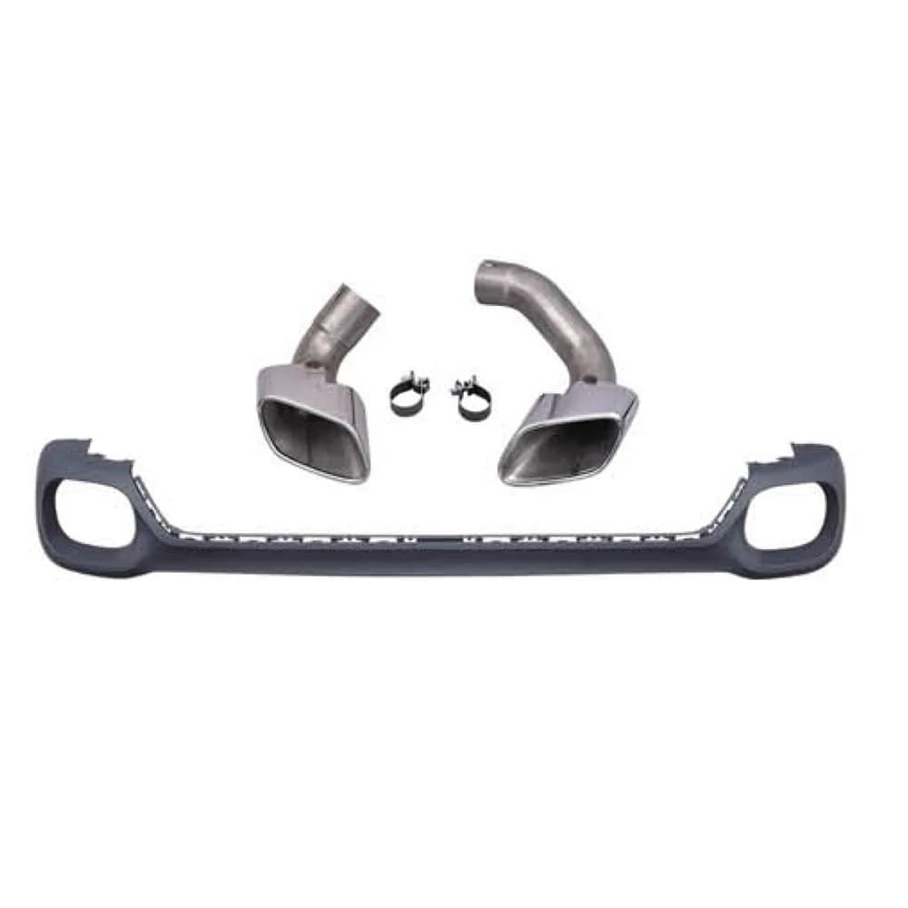 Terminale di Scarico Quadrato per BMW X6 F16 e Diffusore Posteriore