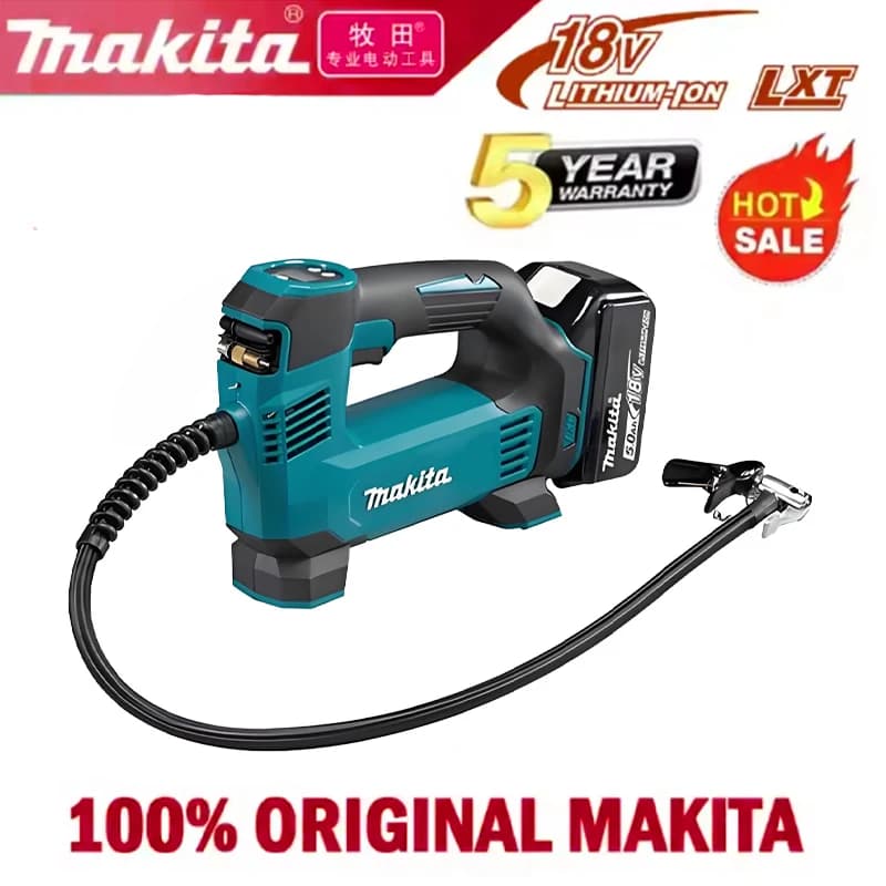 DMP180 MAKITA 18V Lithium Ion Battery Inflator Naked Tool for Car Portable Inflator for Tires Electric Motorcycle Air Inflator
