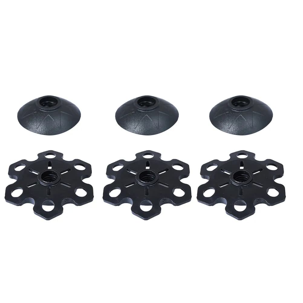 6Pcs Premium Rubber Trekking Pole Tip Covers Snowflake Disk Mud Snow Protector for Hiking Walking Stick Outdoor Climbing