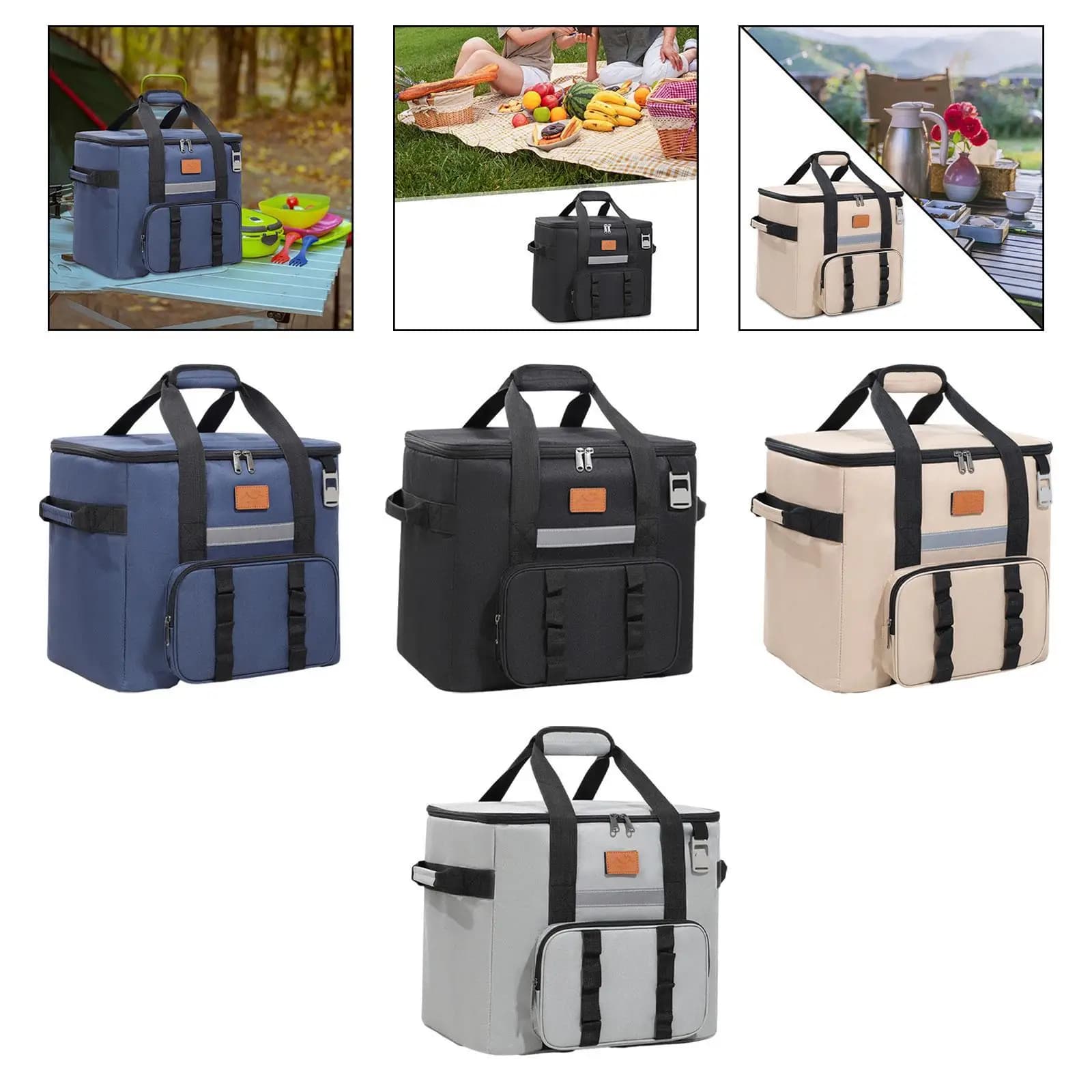 Borsa termica termica Contenitore per alimenti riutilizzabile con apribottiglie Borsa termica per viaggi nel parco Pesca in spiaggia Lavoro Pranzo Campeggio