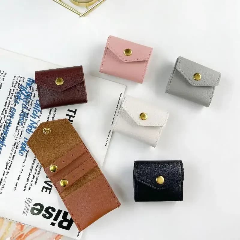 Borsa multifunzionale per piccoli gioielli con fibbia rapida Borsa rettangolare per orecchini da tavolo, anello, collana di diamanti