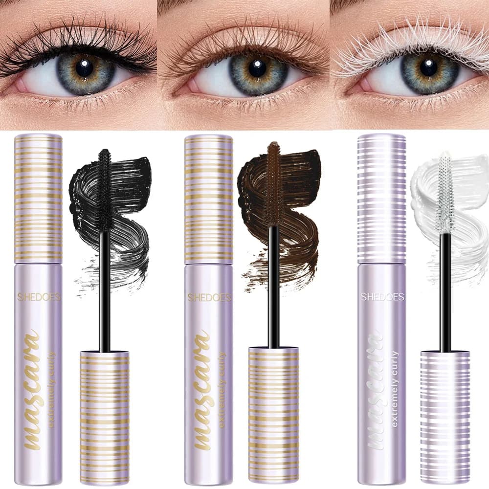 Mascara a lunga tenuta per ciglia incurvate, mascara waterproof volumizzante e allungante