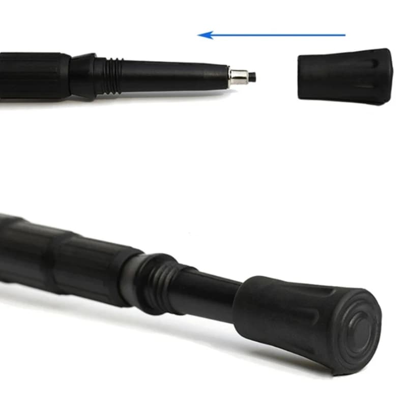 2/5Pcs Trekking Pole Tips Anti‑Slip Rubber Foot Cover Shock‑Absorbing Wear‑Resistant Protective Sleeve Hiking Pole Accessories