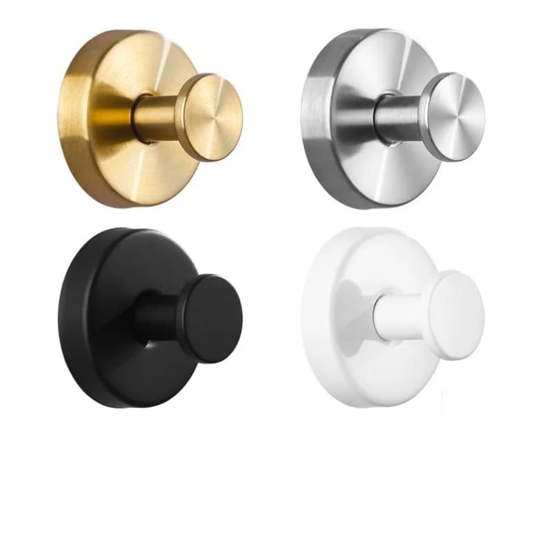 New Suction Cup Hooks Stainless Steel Waterproof Bathroom Shower Wall Mount Punch-free Reusable Strong Adsorption Hook Holders