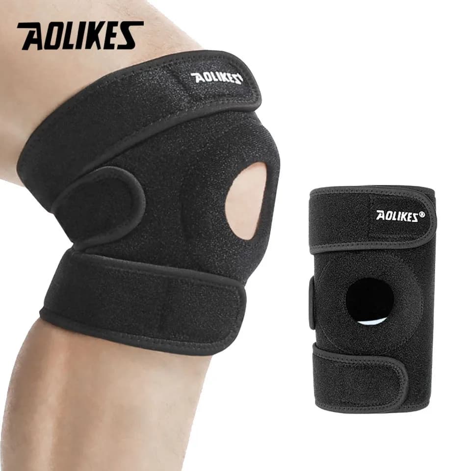 AOLIKES 1 pezzo di compressione regolabile per ginocchio rotuleo, supporto per tendine, tutore per uomo donna - dolore da artrite, corsa, allenamento