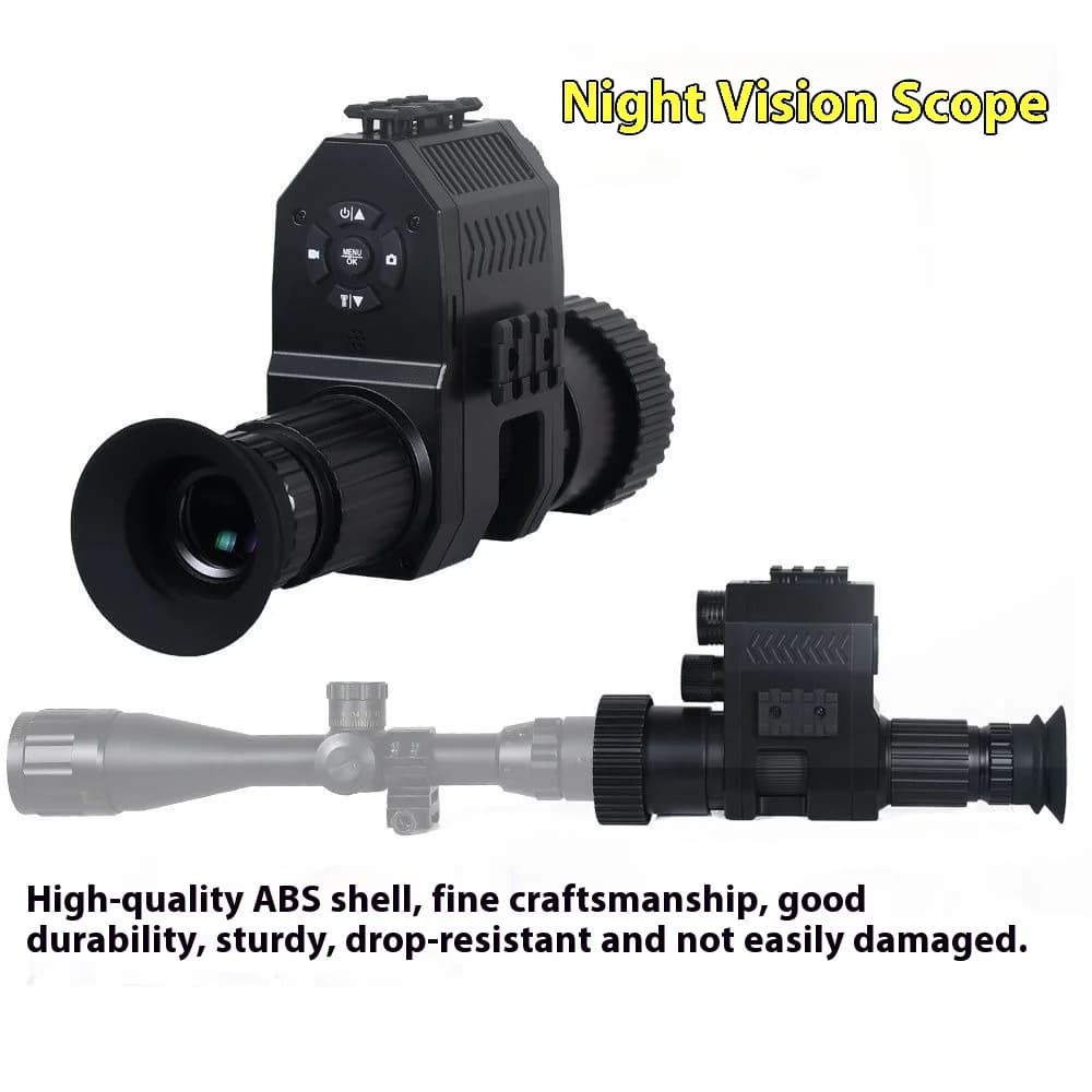 Infrared 850nm Night Vision Goggles with 8x Magnifying Telescope, Built-in Crosshair for Fishing/Outdoor/Exploration