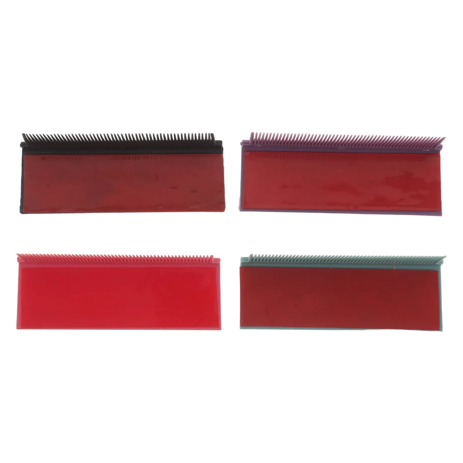 Set di 4 Pettini Lisciante per Capelli con Controllo Intelligente della Temperatura, Leggeri e Portatili, Accessorio per Piastra a Pettine per Capelli Neri