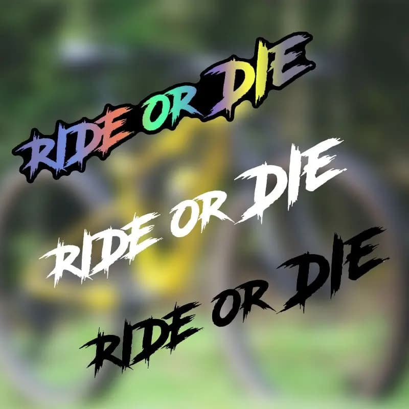 1pc Ride Or Die Waterproof Vinyl Letter Stickers, Scratch Resistant Decals for Motorcycle Helmet Fuel Tank Scooter Bike Decor