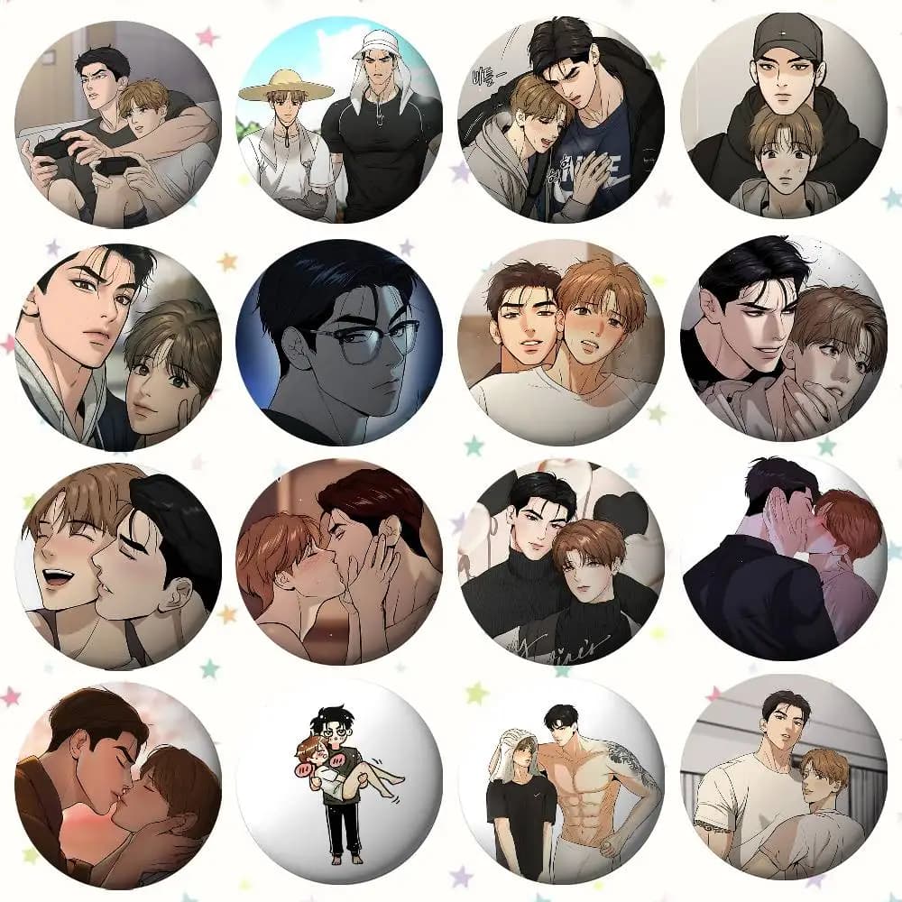 Coreano Manga Button Pin Bl Manhwa Jinx Distintivi Banda stagnata Pulsante morbido Spilla Distintivo in metallo Accessori per gioielli personalizzati Borsa per cappelli Lap