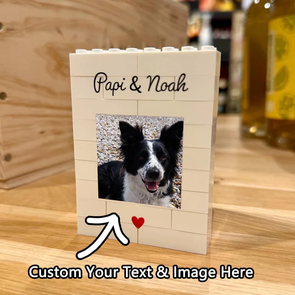 Custom 1PC Pet Building Blocks - Customized PMMA DIY Blocks with Custom Name, Unique Gift Engraved to Creative Laser for Pet Love