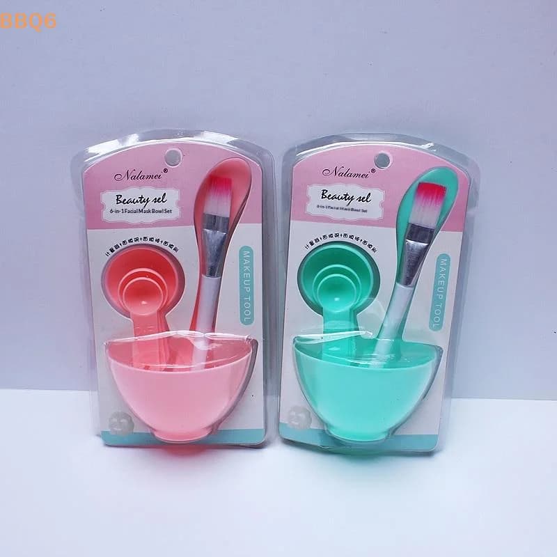 *Mask Mixing Bowl & Six-piece Brush Set For DIY Face Mask Making Beauty And Makeup Tools