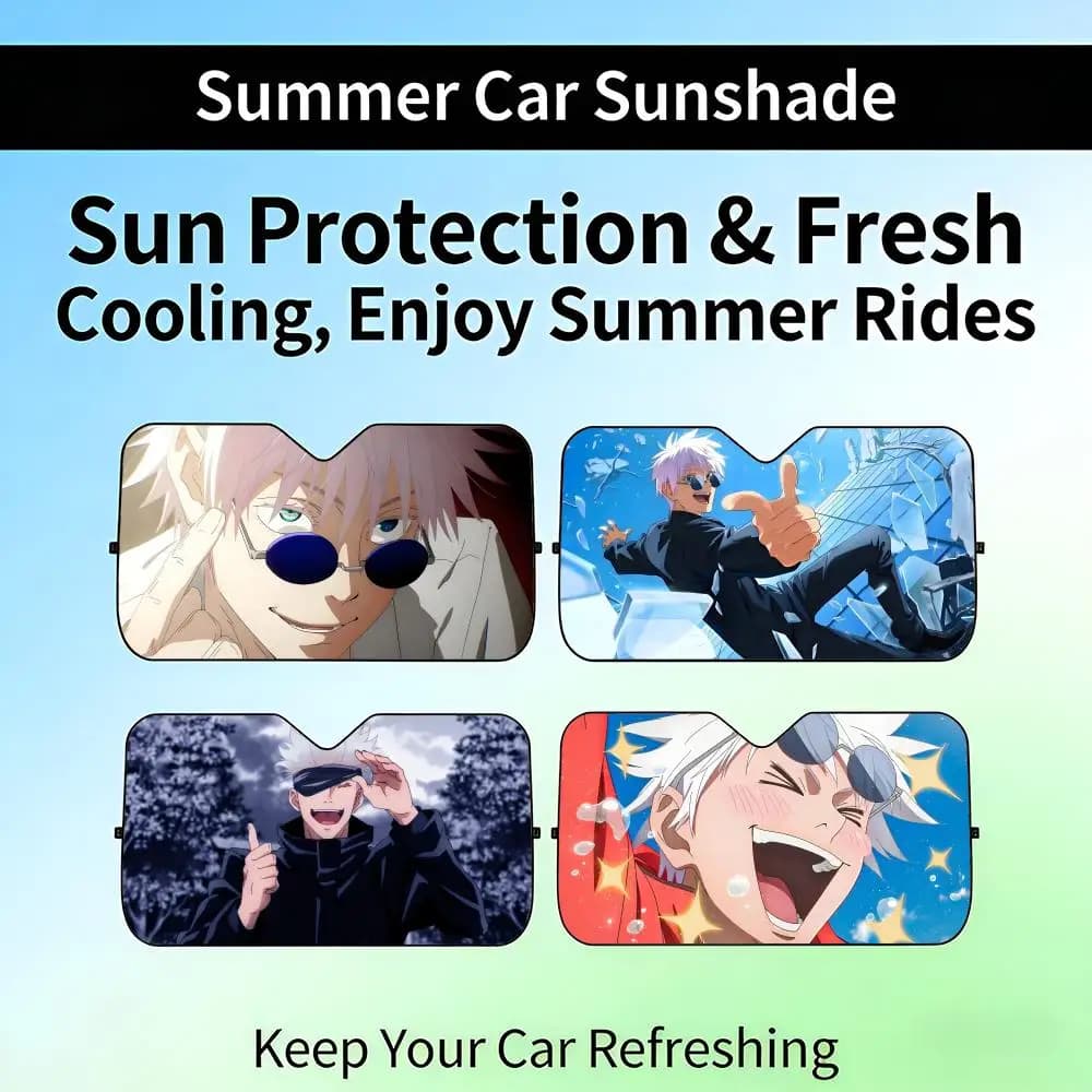 Parasole Retrattile per Auto GGojo Satoru ANIME, Protezione UV per Parabrezza