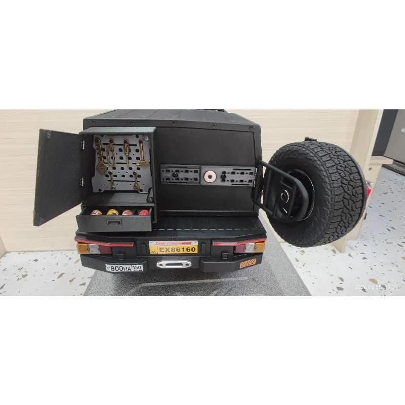 Per RGT EX86160 1/10 LC79 RC Crawler, Scatola Portaoggetti Posteriore, Box Cargo Stampato in 3D, Parti di Aggiornamento per Decorazioni Interne in Scala