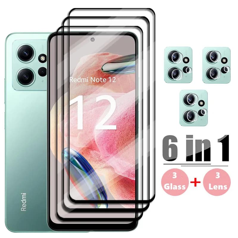 For Xiaomi Redmi Note 12 Tempered Glass Screen Guard Film Redmi Note 12 Protective Film for Glass Lens for Phone Redmi Note 12