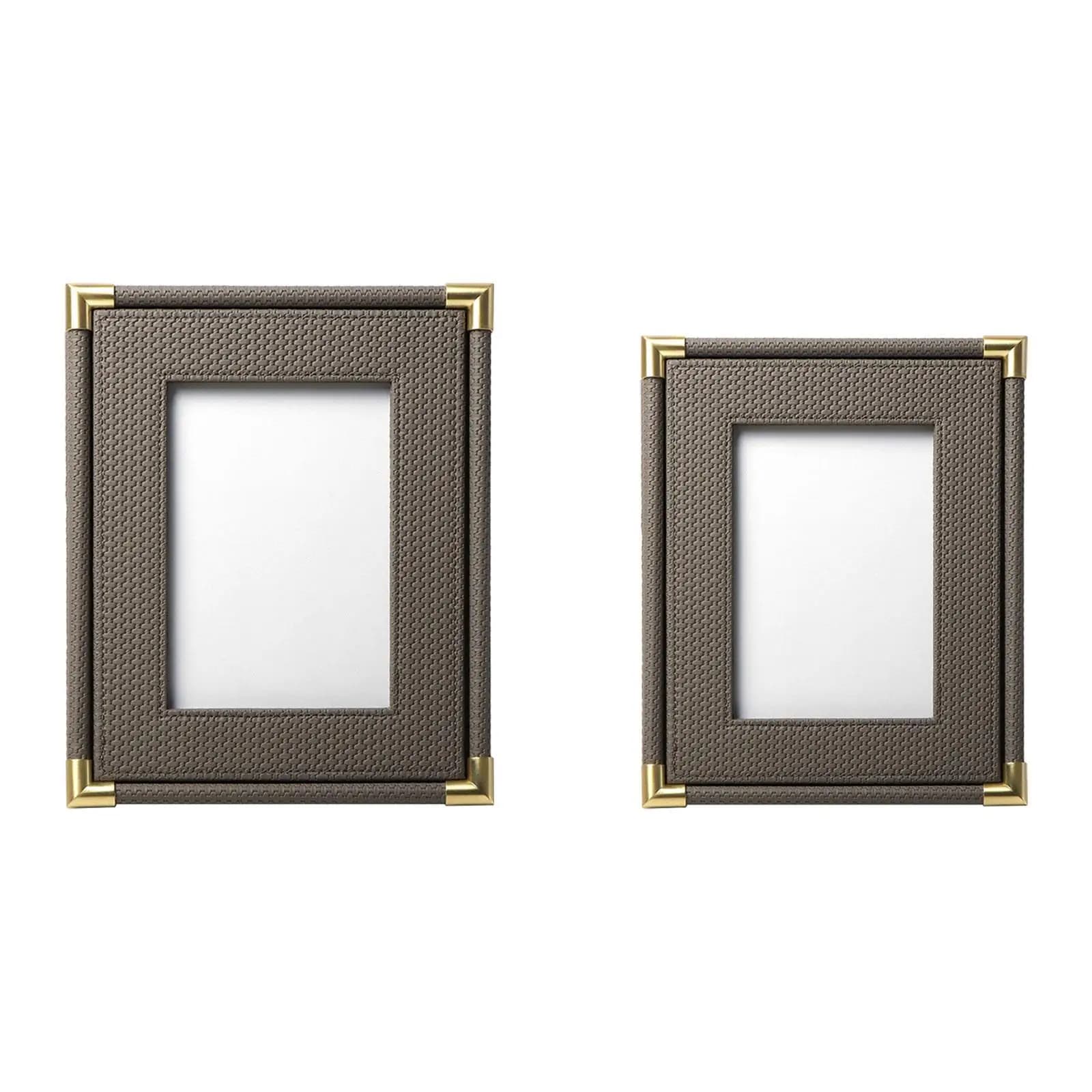 PU Leather Picture Frame Picture Frame Home Decor Modern Woven Leather Picture