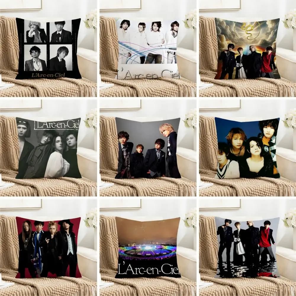Legendary Simple L-L Arc En Ciel Band Cushion Cover Washable Faux Linen for Daily Use Sofa Home Room lightweight Decor