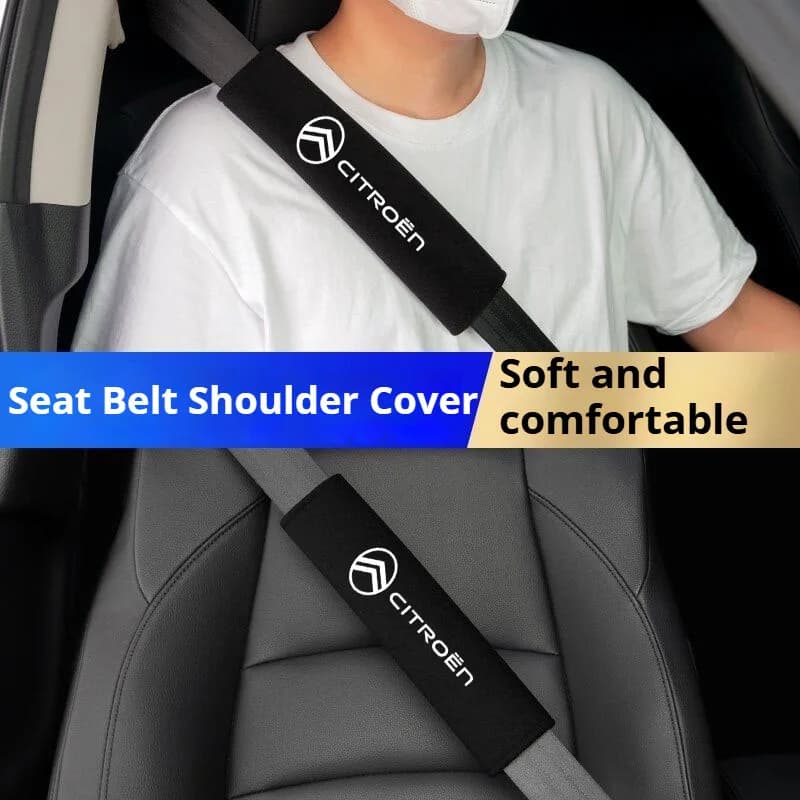 2 Pezzi Copri Cintura di Sicurezza Auto in Pelle Scamosciata, Protezione per Spalle per Citroen C1 C2 C3 C5 AIRCROSS C4 Picasso C4L C-ELYSEE DS DS4 Berlingo