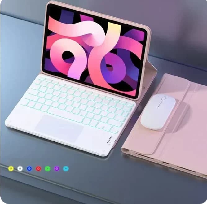Touchpad Cover per tastiera retroilluminata per iPad Air 11 M2 2024 Air 11 M3 2025 Funda Custodia per tastiera per tablet staccabile per iPad Air 11
