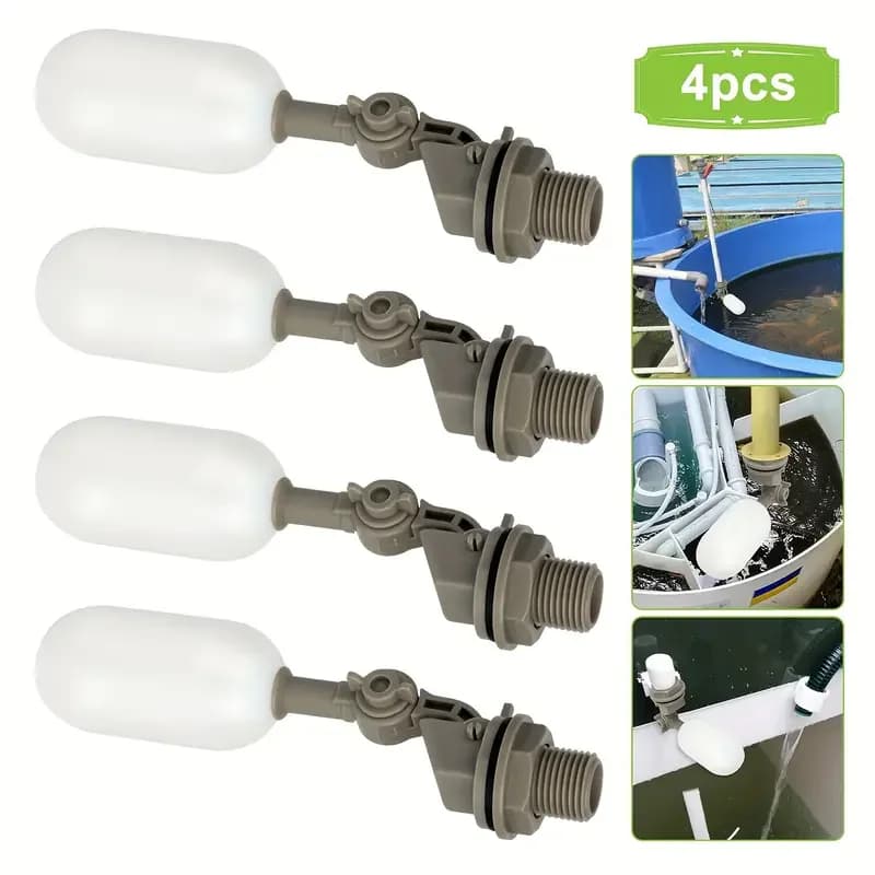 4 pezzi valvola a sfera galleggiante in plastica per bovini da fattoria spegnimento 1/2 pollice alimentazione automatica riempimento acquario valvola umidificatore acqua