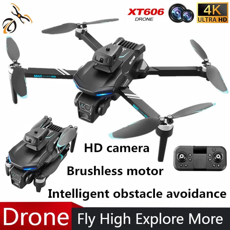 XT606 Drone Professionale 4K HD Macchina Fotografica WIFI FPV Droni Schermo da 4.5 Pollici Fotografia Aerea Motore Brushless RC Dron Giocattoli Regalo