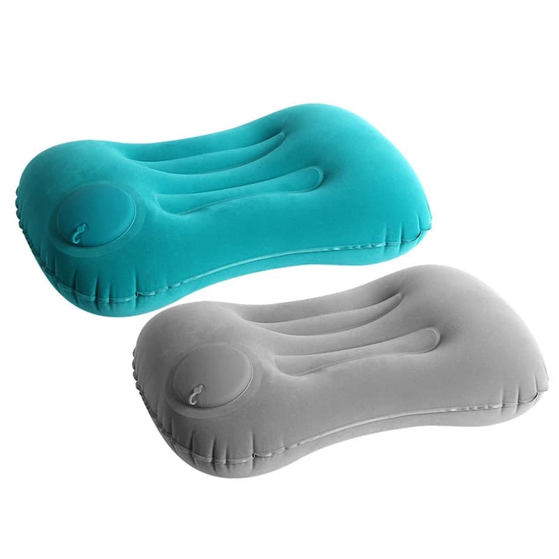 Cuscino Gonfiabile da Campeggio Portatile Ultraleggero per Viaggi ed Escursioni, Supporto per Collo e Zona Lombare
