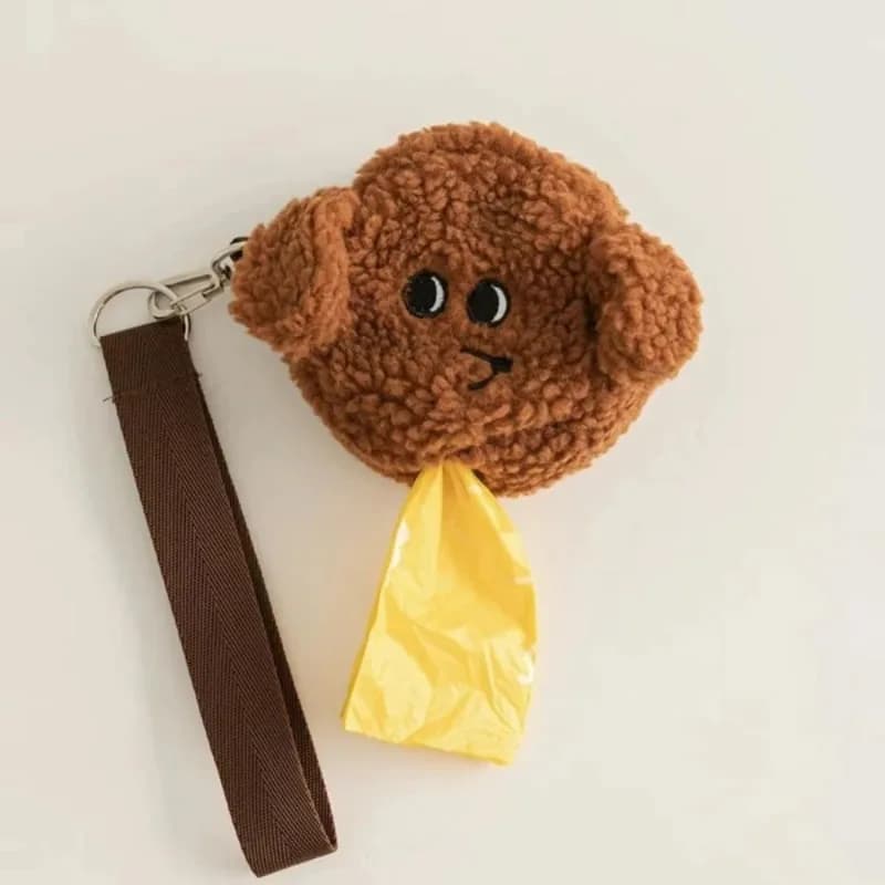 1PC Borsa per animali domestici Simpatico peluche per esterni Dispenser per sacchetti di rifiuti portatili Portaoggetti per sacchetti per cani Scatola di immagazzinaggio Accessori per borse