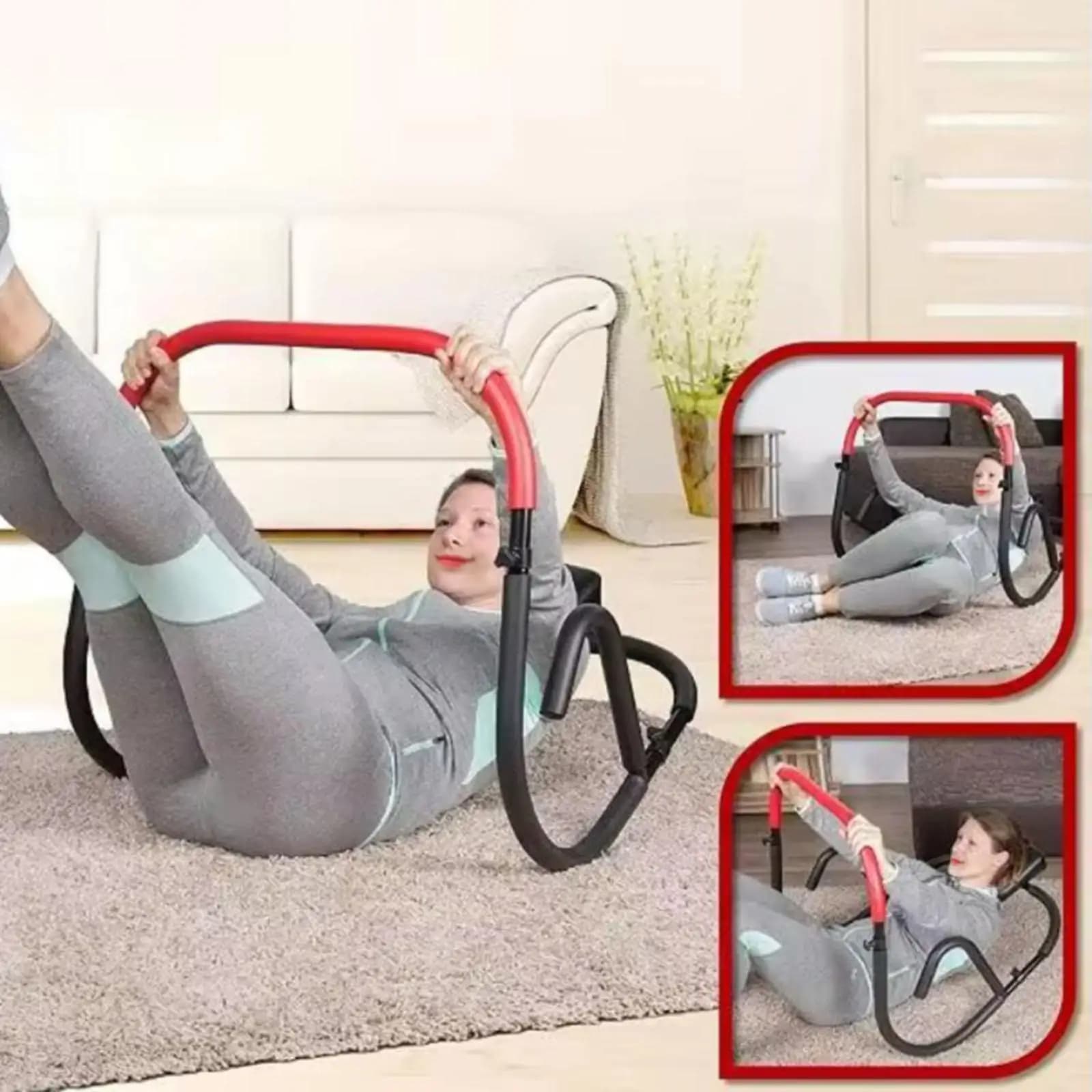 Sit Up Assistant Roller Fitness device Compact abdominal exercise equipment for full workout at home gym