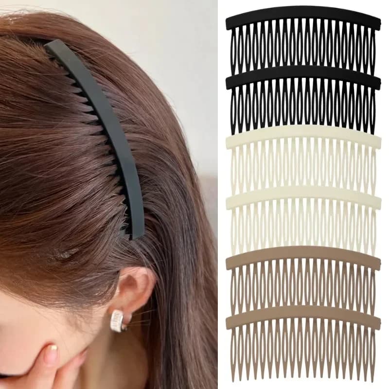 Clip per pettine per capelli in plastica Moda donna Strumento per rifinitura dei capelli spezzati Parte posteriore della testa Clip per pettine laterale fisso Accessori per capelli Frangia 2030