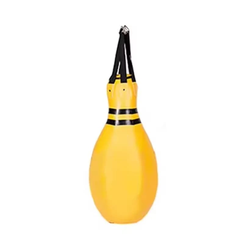 Professional gym workout equipment with leather boxing bag
