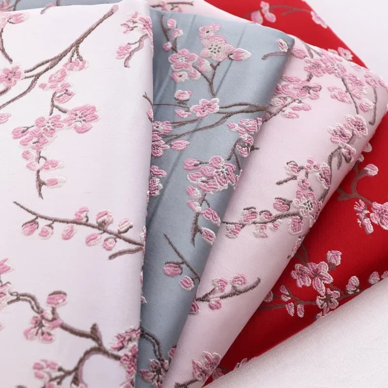 1x1.5m Tessuto di Raso di Seta Broccato Retro Stile Cinese Tessuto Del Ricamo Tessuto Jacquard Per Il FAI DA TE Materiale Cheongsam Abbigliamento/Borsa