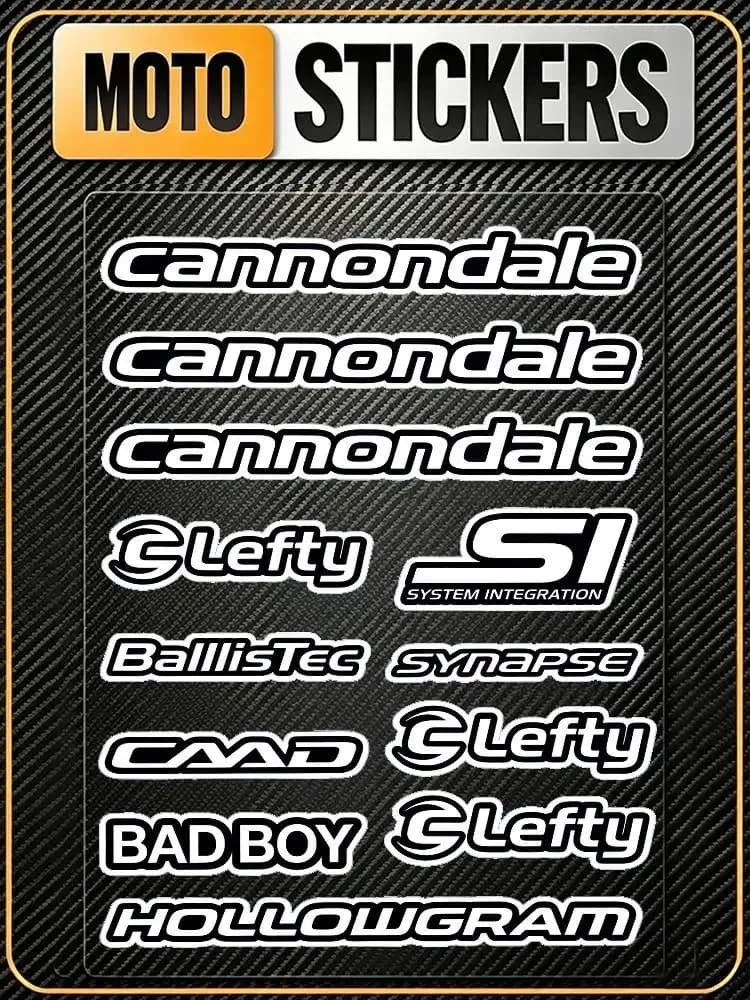 Adesivi Riflettenti Impermeabili Multiuso Universali FOR CANNONDALE per Auto, Bici, Casco, Tazza, Frigorifero - Decorazione e Protezione dai Graffi
