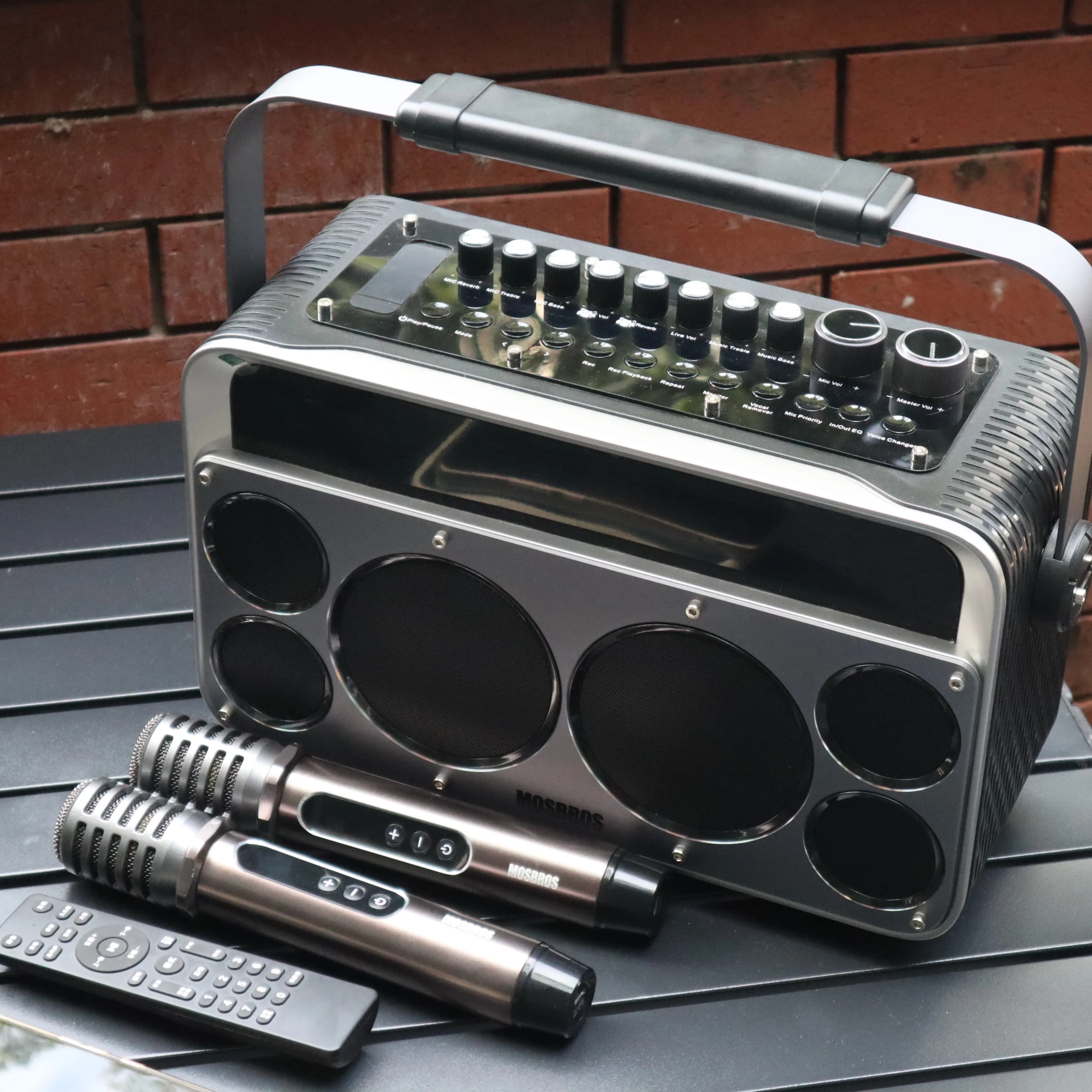 Altoparlante Karaoke Wireless ad Alta Potenza 150W con Microfono Bluetooth, Macchina Karaoke Domestica KTV con Maniglia