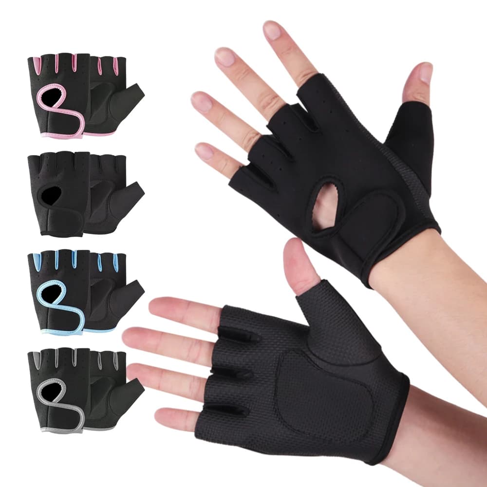 2pc Guanti da fitness sportivi Attrezzatura da immersione in tessuto Paramani antiscivolo anti-vibrazione Panca da palestra Pressa Bilanciere Fitness Protettivo G