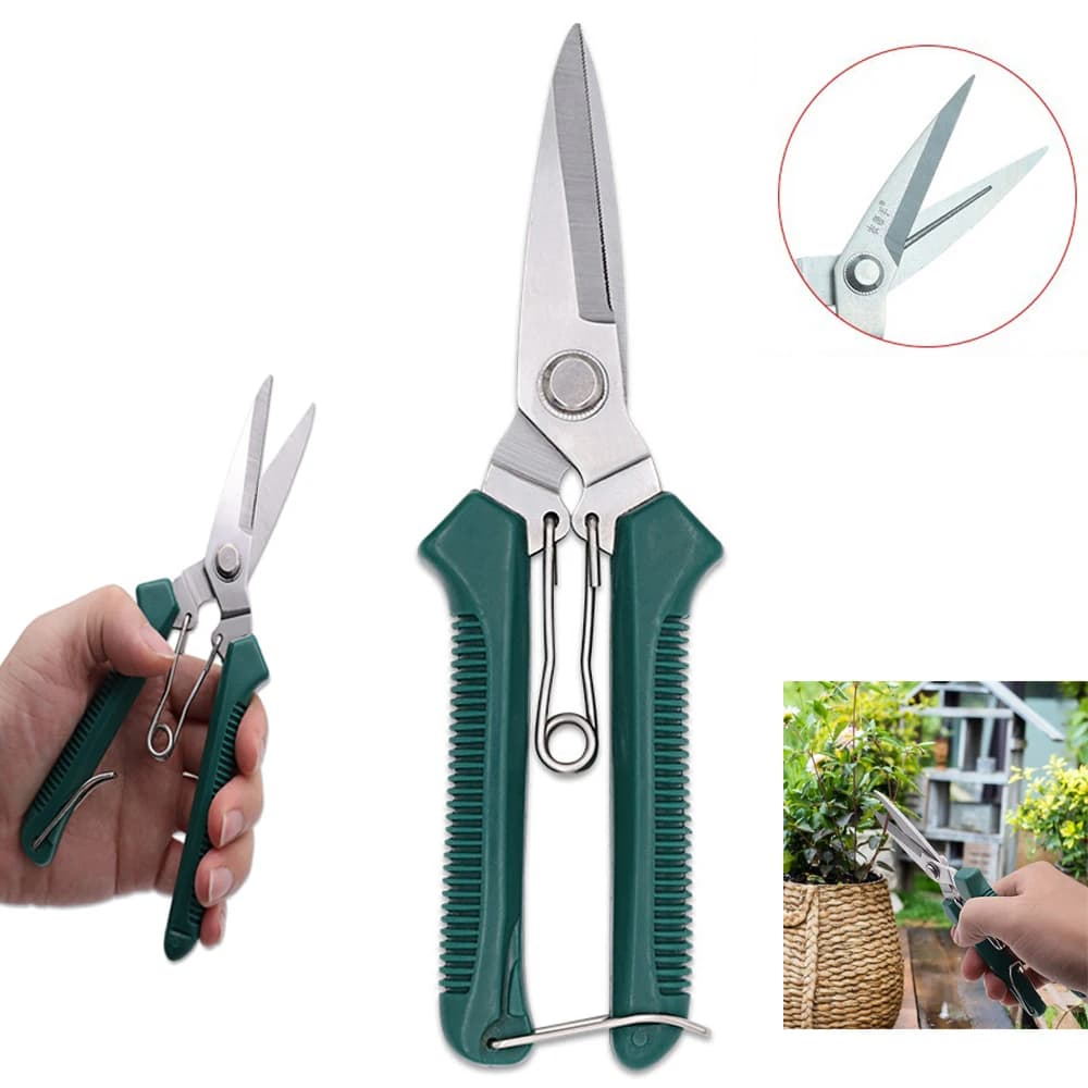 Garden straight head pruning shears Shears with Non-slip Stainless Steel Handle Practical Finishing Tool for Home Use Garden Tool