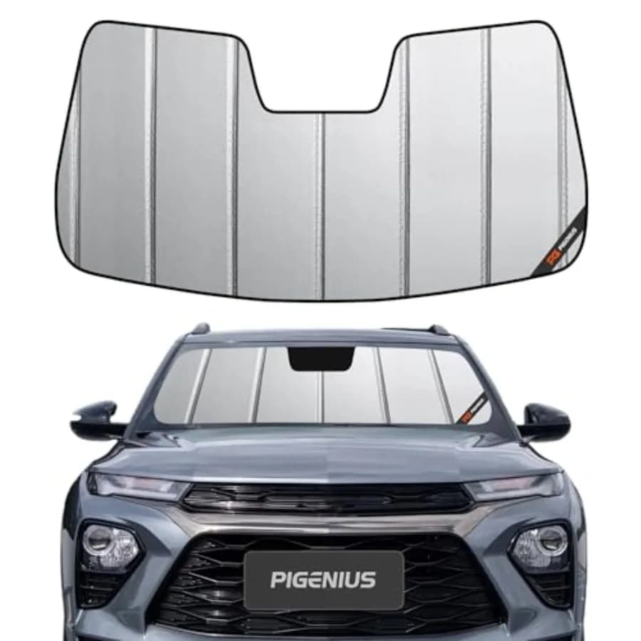 Parasole per Parabrezza Chevy Trailblazer 2024-2026, Finitura in Pelle Grigia Premium