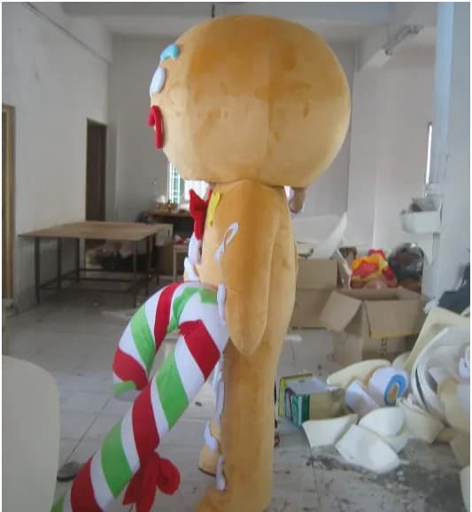 Nuovo Costume da Mascotte Uomo di Pan di Zenzero LOVE per Adulti, Vestito di Natale, Costume di Halloween, Spedizione Gratuita