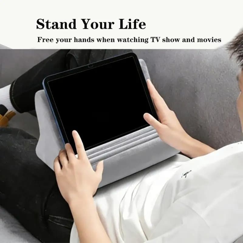 Cuscino da letto ergonomico regolabile con supporto per tablet e telefono con fodera in peluche per mani comode e meno 896C